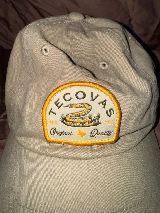 Tecovas Khaki Cap with Yellow-Trim Patch - Picture 3 of 8